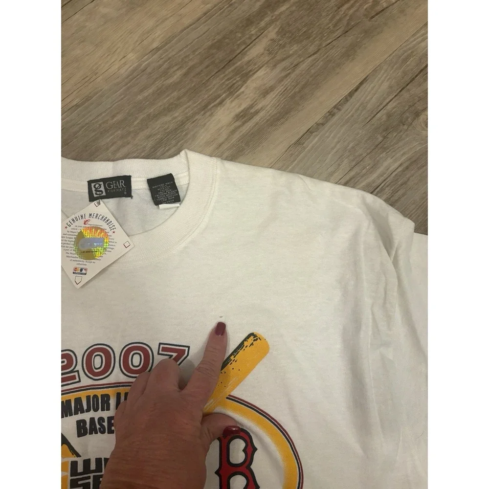 Vintage 2007 World Series Boston Red Sox vs Colorado Rockies T-Shirt‎ White NWT